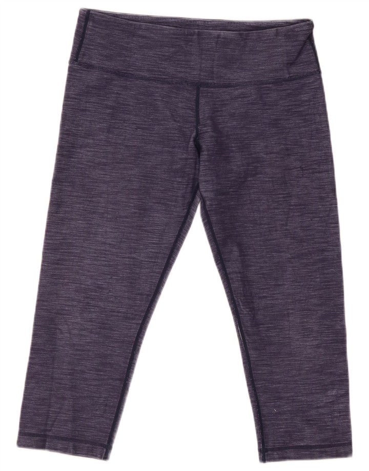 LULULEMON Leggings Capri da donna US 8 Gessato viola medio
