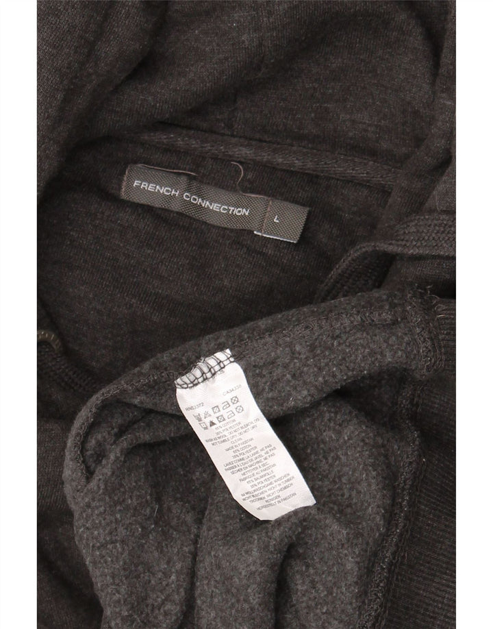 Maglione con cappuccio da uomo French Connection grande cotone grigio