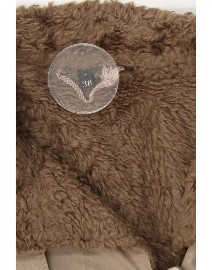 Giacca a vento Sherpa vintage da donna EU 38 Grigio medio