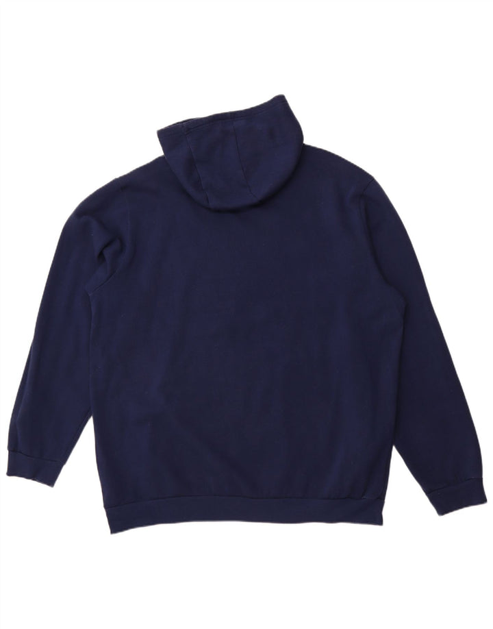 Felpa con cappuccio da uomo ADIDAS XL in cotone blu navy