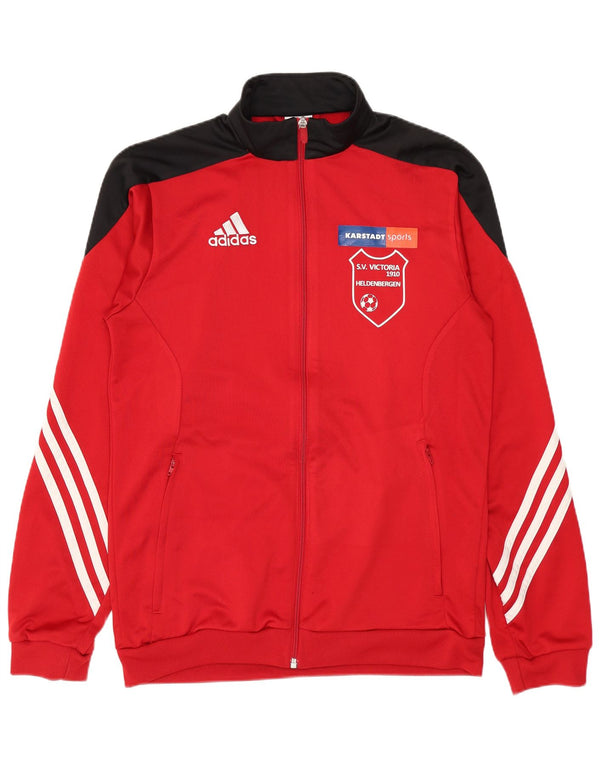 Adidas Giacca da uomo con grafica grafica Giacca piccola in poliestere color block rosso