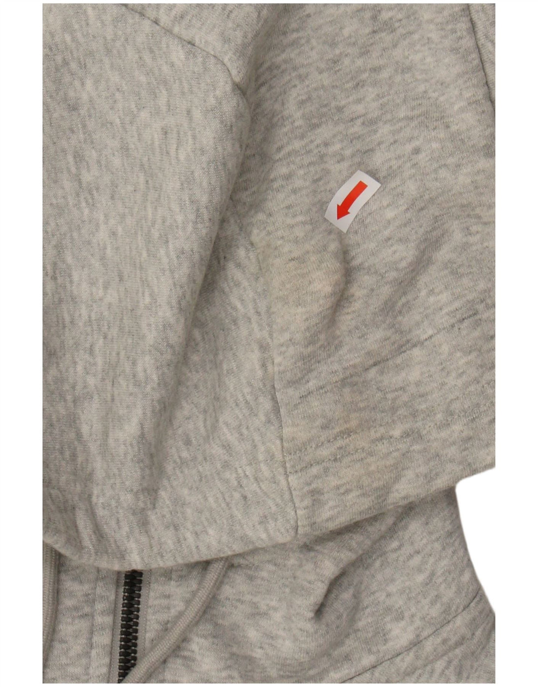 NIKE Womens Zip Hoodie Sweater UK 14 Medium Grey Cotton