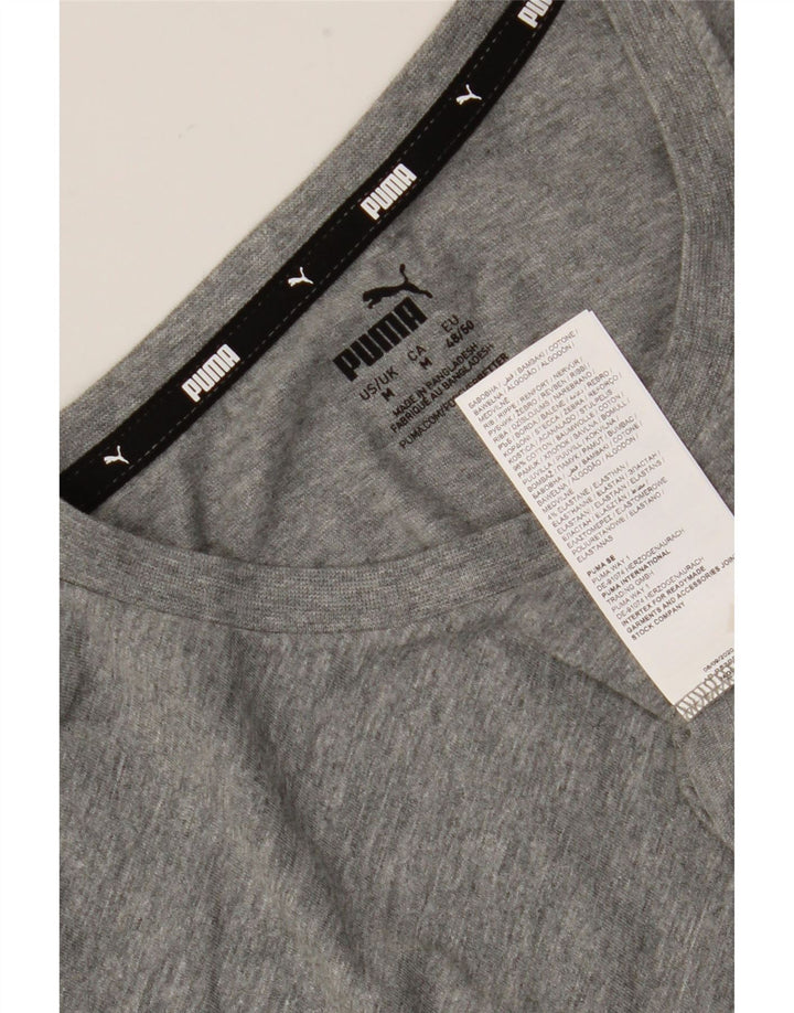 T-shirt da uomo Puma Top in cotone grigio medio