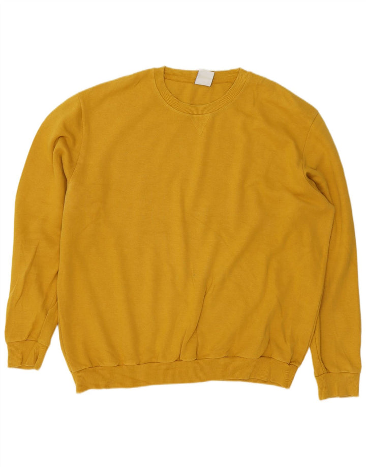 Felpa Zara Uomo Maglione 2XL Cotone Giallo