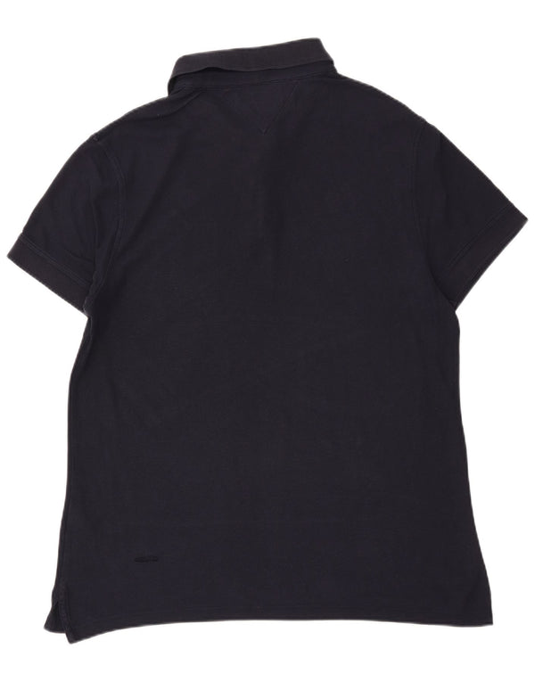 Polo slim fit da uomo Tommy Hilfiger 2XL cotone blu navy