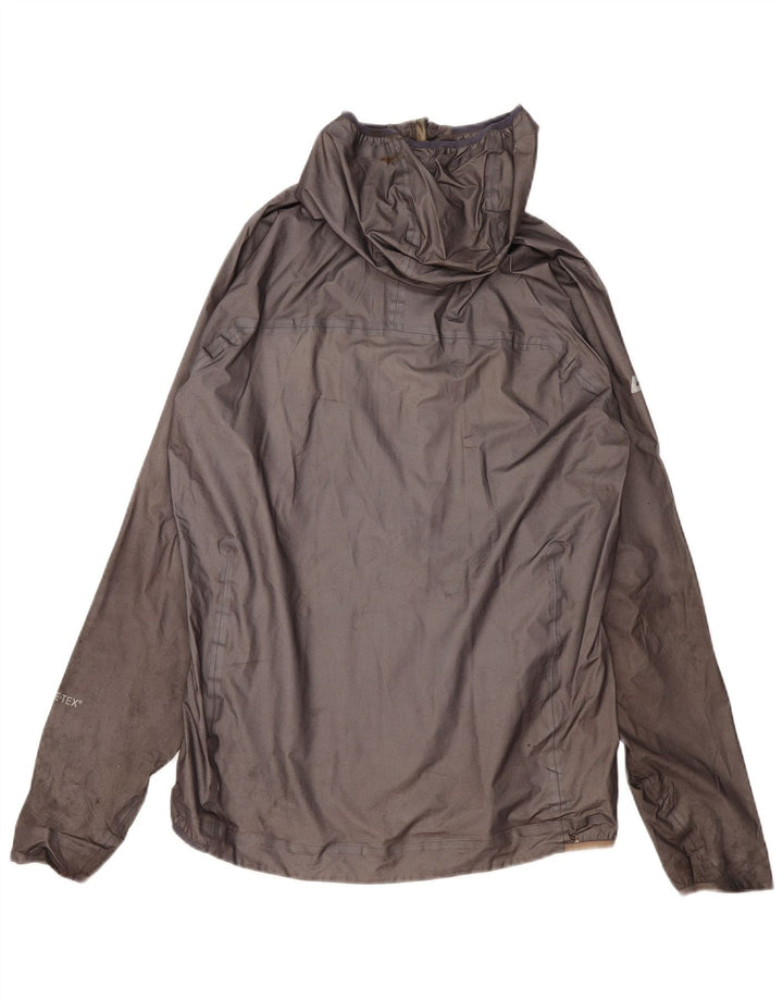 MOUNTAIN EQUIPMENT Giacca antipioggia da donna con cappuccio UK 14 Large Grigio