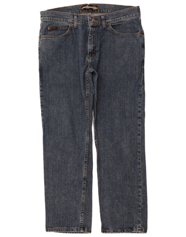 LEE Mens Straight Jeans W34 L29  Blue Cotton