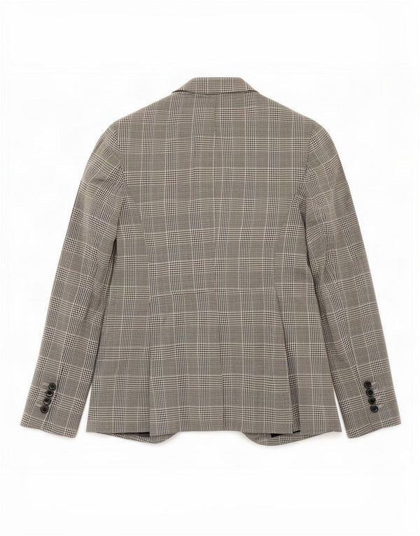 Giacca blazer a 1 bottone Marks & Spencer da donna UK 8 piccolo cotone a quadri grigio