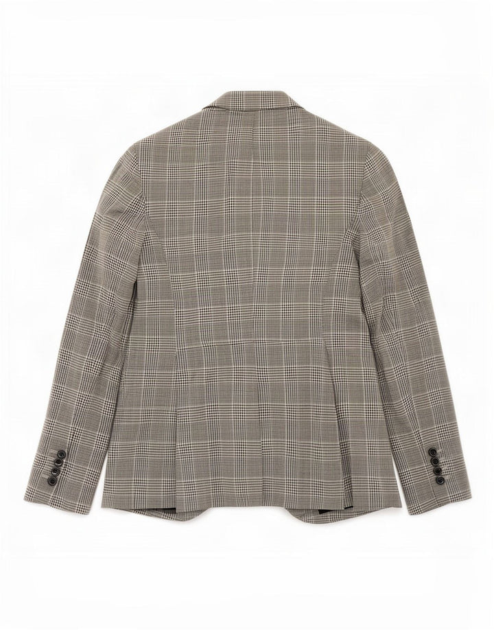Giacca blazer a 1 bottone Marks & Spencer da donna UK 8 piccolo cotone a quadri grigio