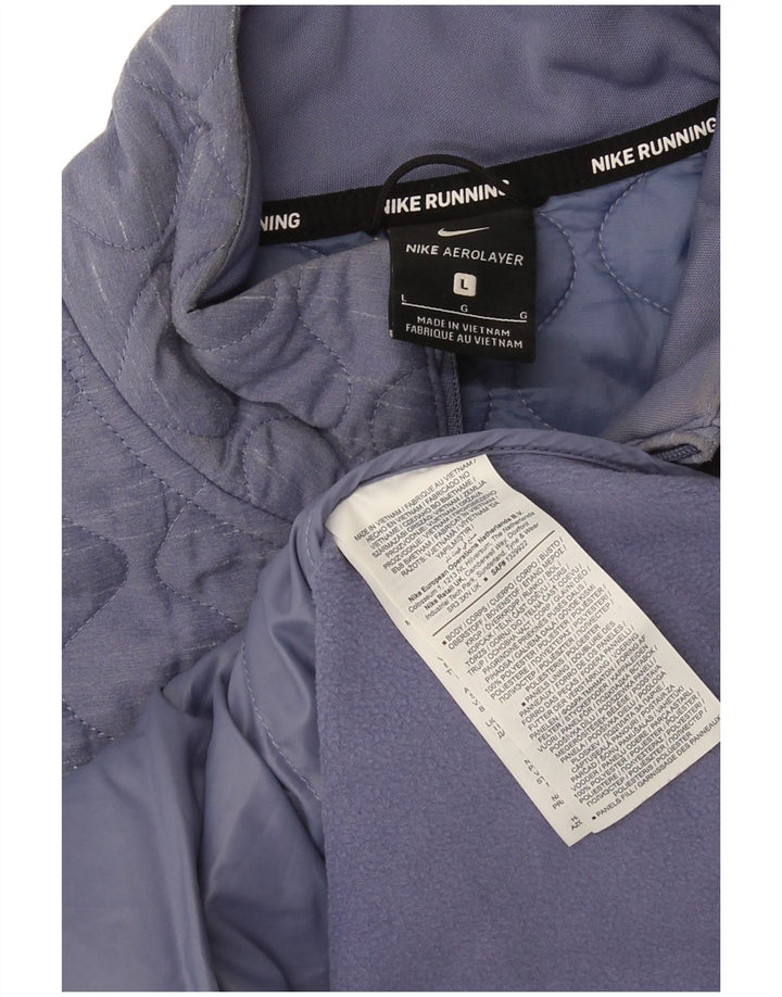 Gilet trapuntato da corsa da donna Nike UK 16 grande poliestere viola