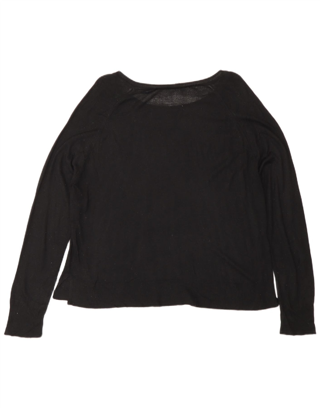 Maglione maglione con scollo a barca da donna Zara UK 14 medio nero