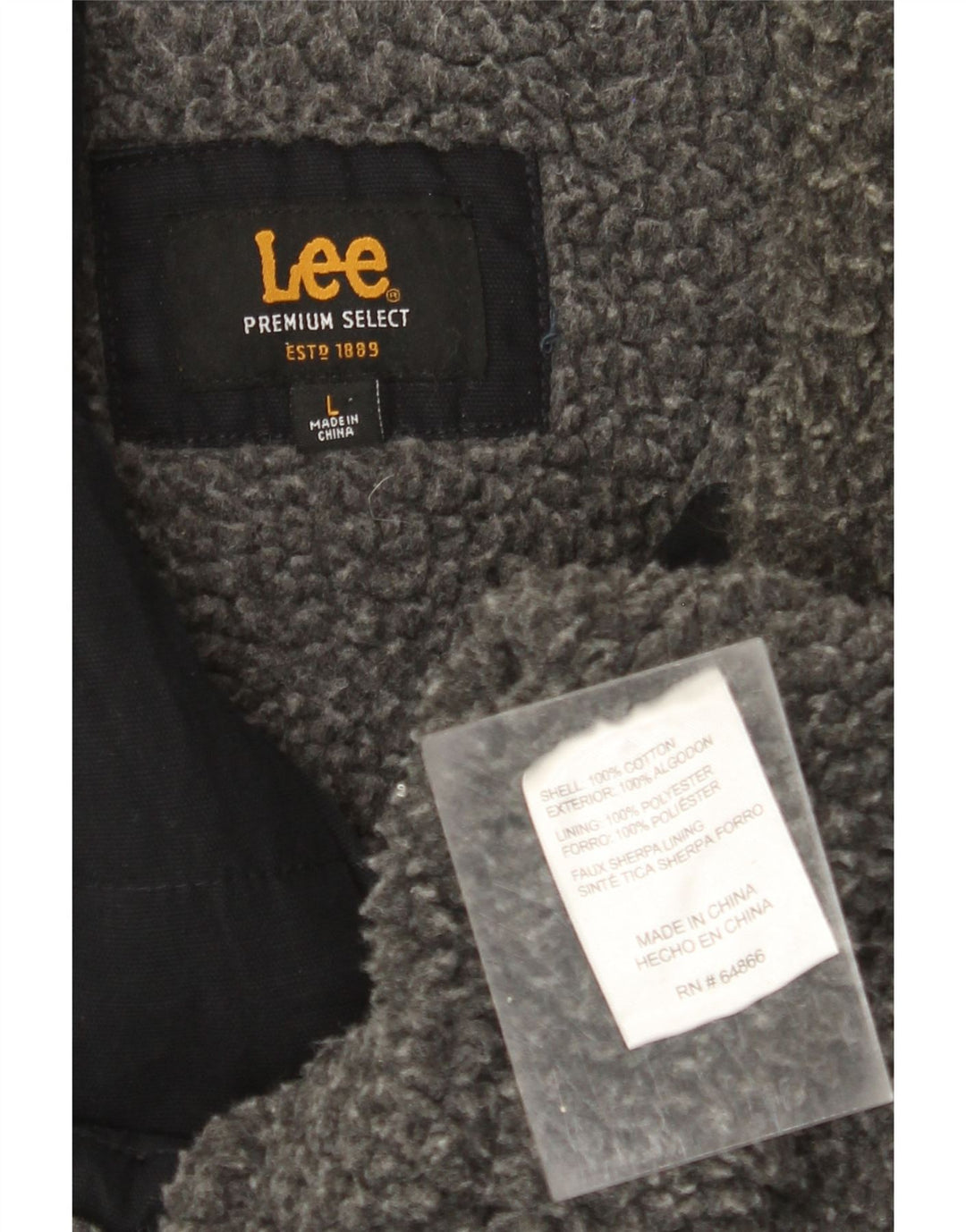 Gilet da uomo LEE UK 40 grande in cotone nero