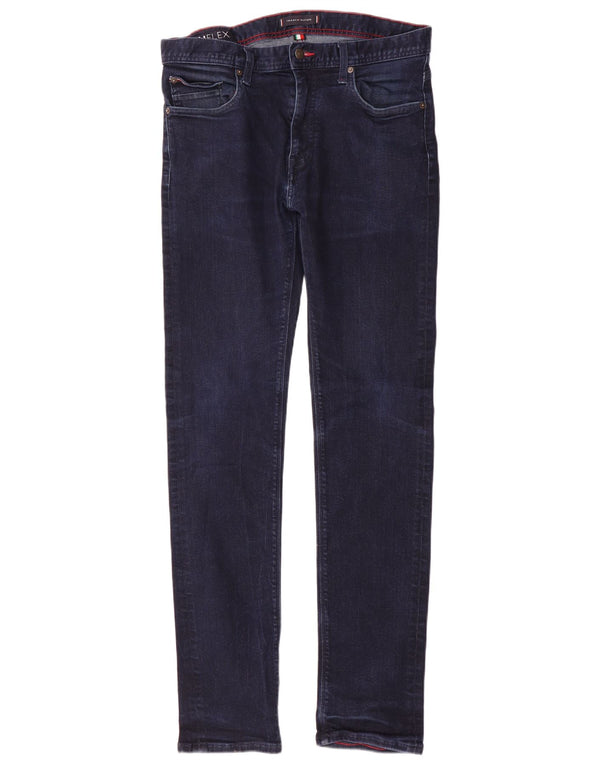 Tommy Hilfiger Uomo Bleecker Slim Jeans W34 L34 Blu Navy Cotone