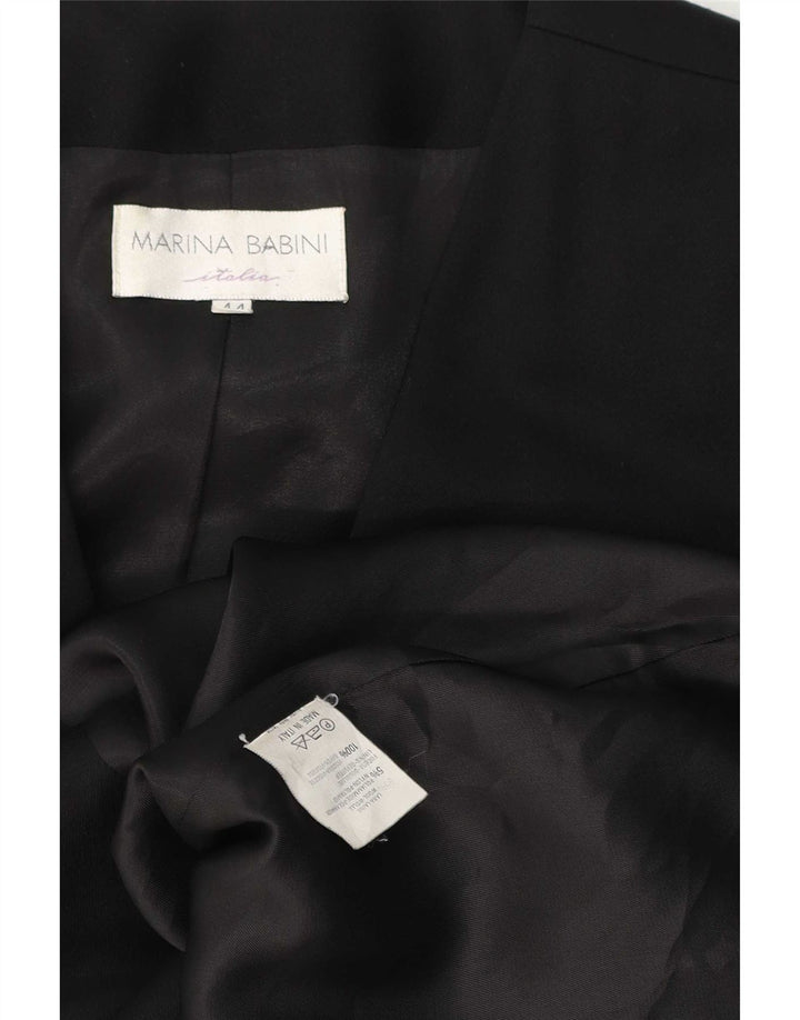 Giacca Blazer Doppiopetto Donna Marina Babini IT 44 Media Nero Lana