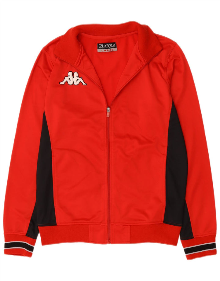 Giacca da tuta da uomo Kappa grande rossa in poliestere color block
