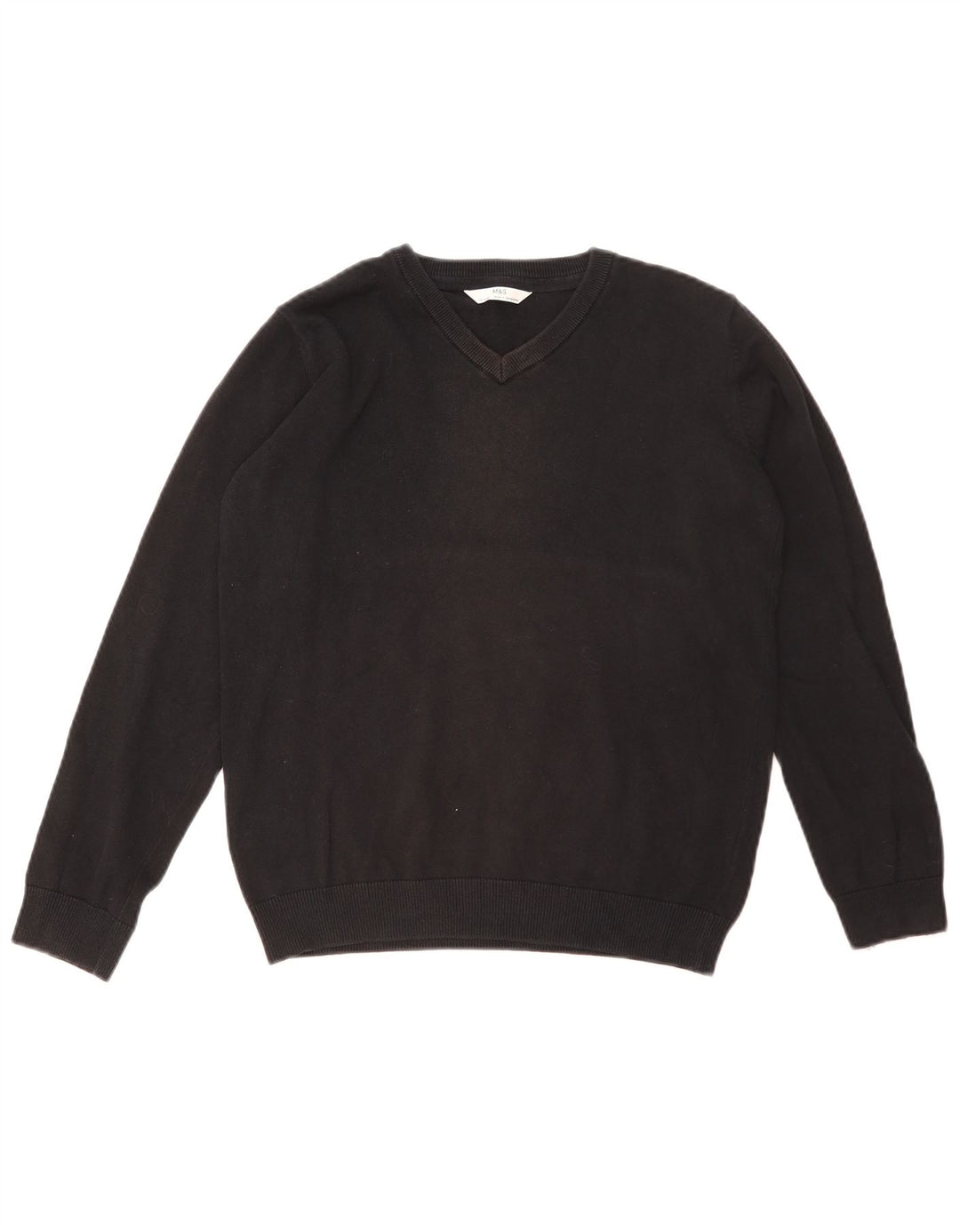 Maglione con scollo a V per ragazzi Marks & Spencer 13-14 anni Nero