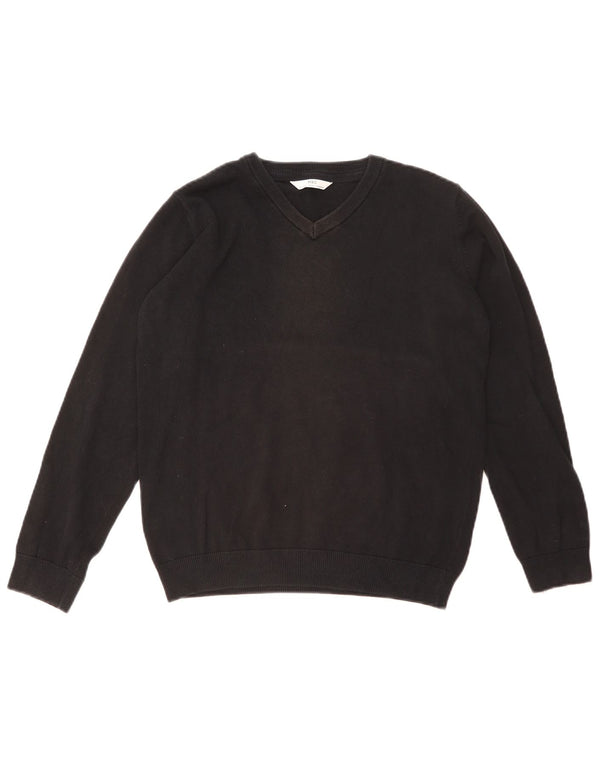 Maglione con scollo a V per ragazzi Marks & Spencer 13-14 anni Nero