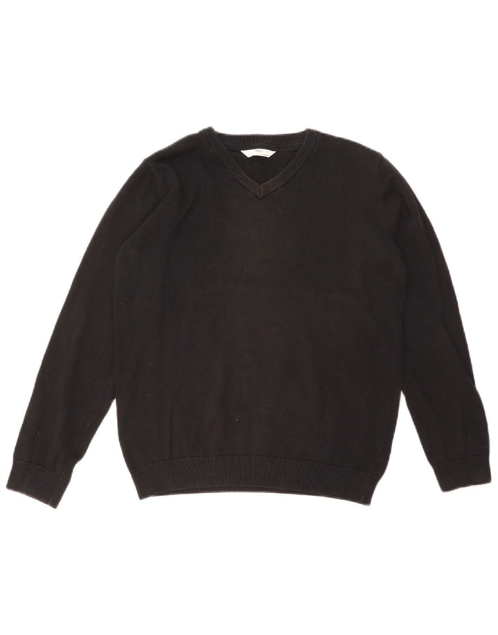 Maglione con scollo a V per ragazzi Marks & Spencer 13-14 anni Nero