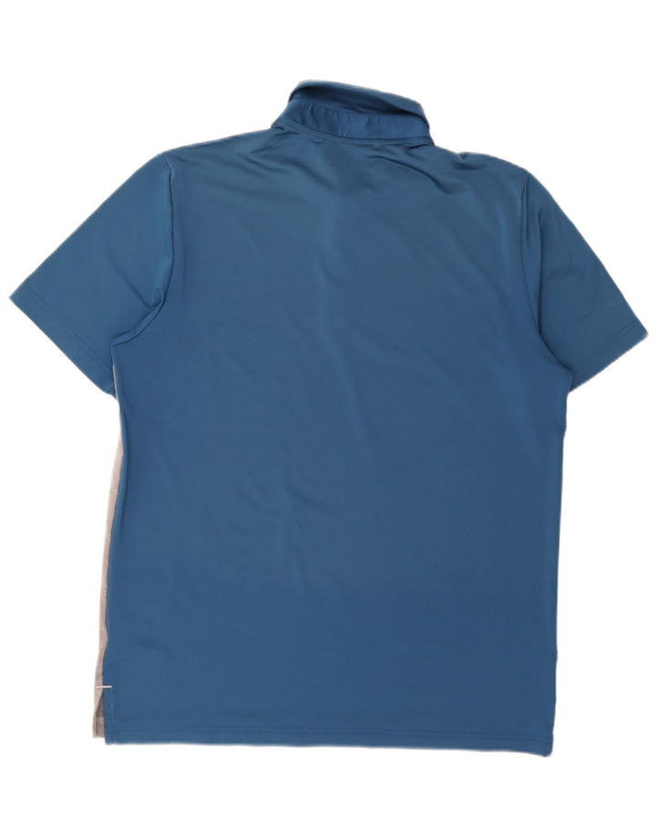 Polo Adidas da uomo grande in poliestere color block grigio