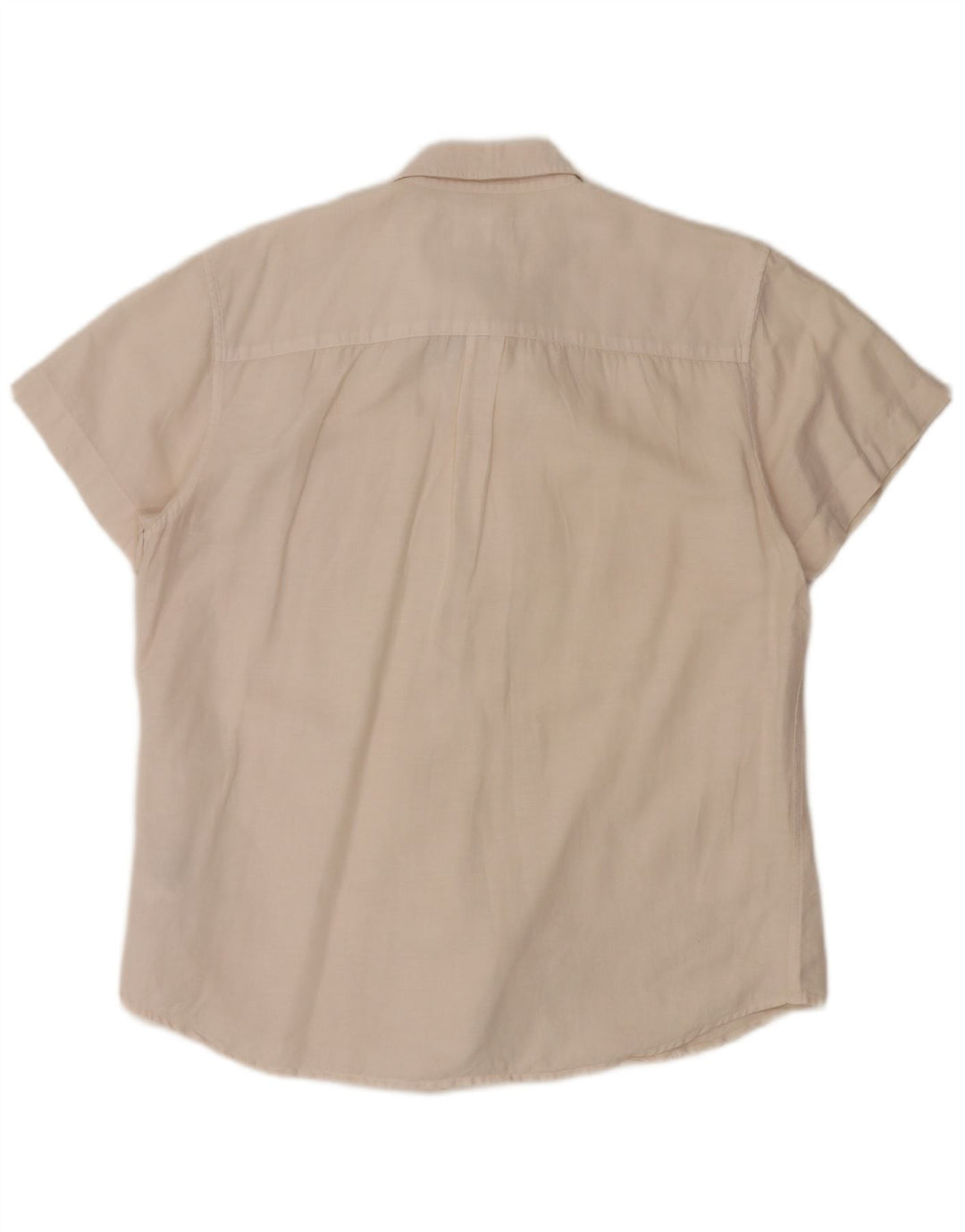 Camicia Wrangler da uomo a maniche corte, vestibilità regolare, grande, in lino bianco sporco