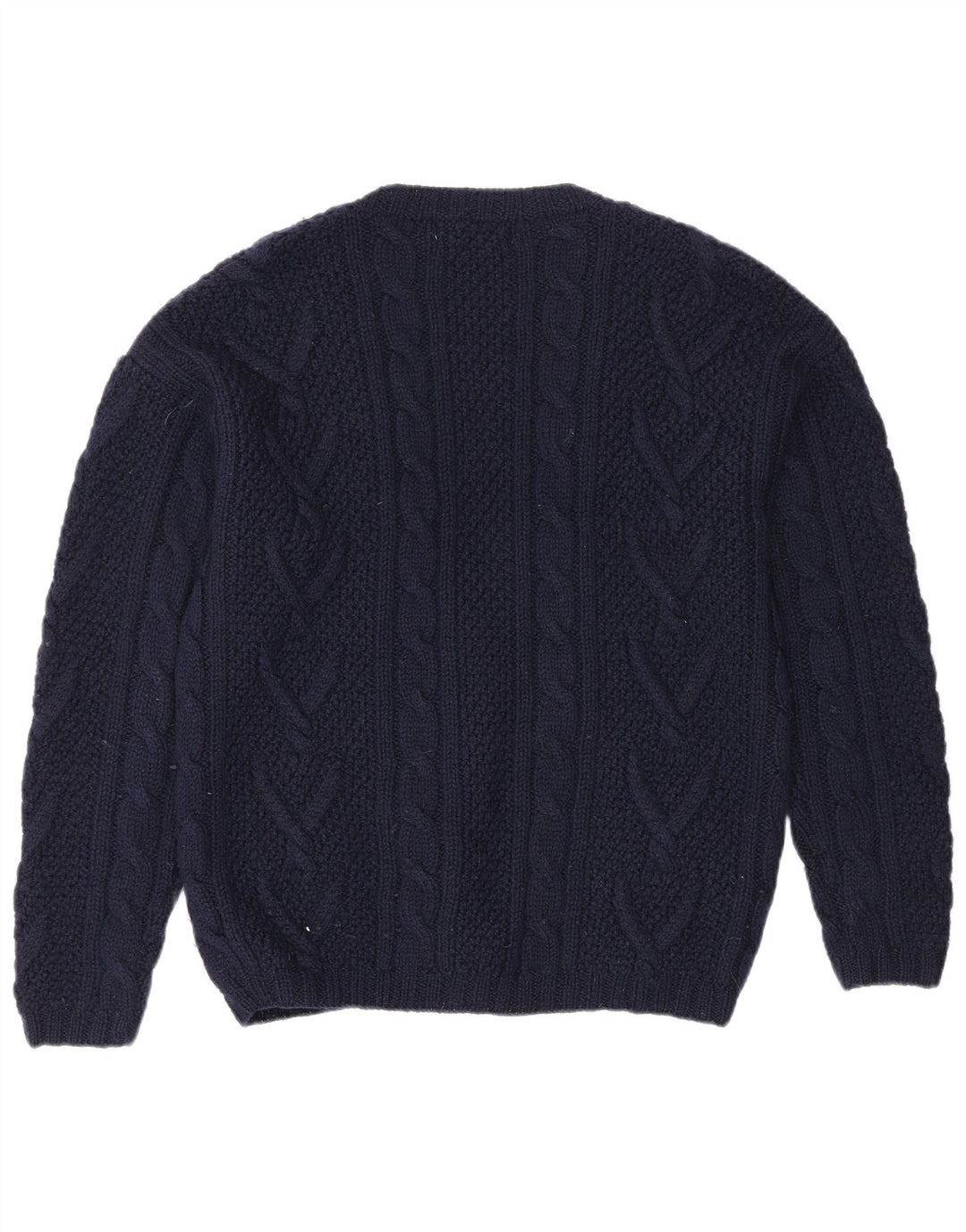 Maglione cardigan oversize da donna L.L.Bean UK 10 piccolo in lana blu navy