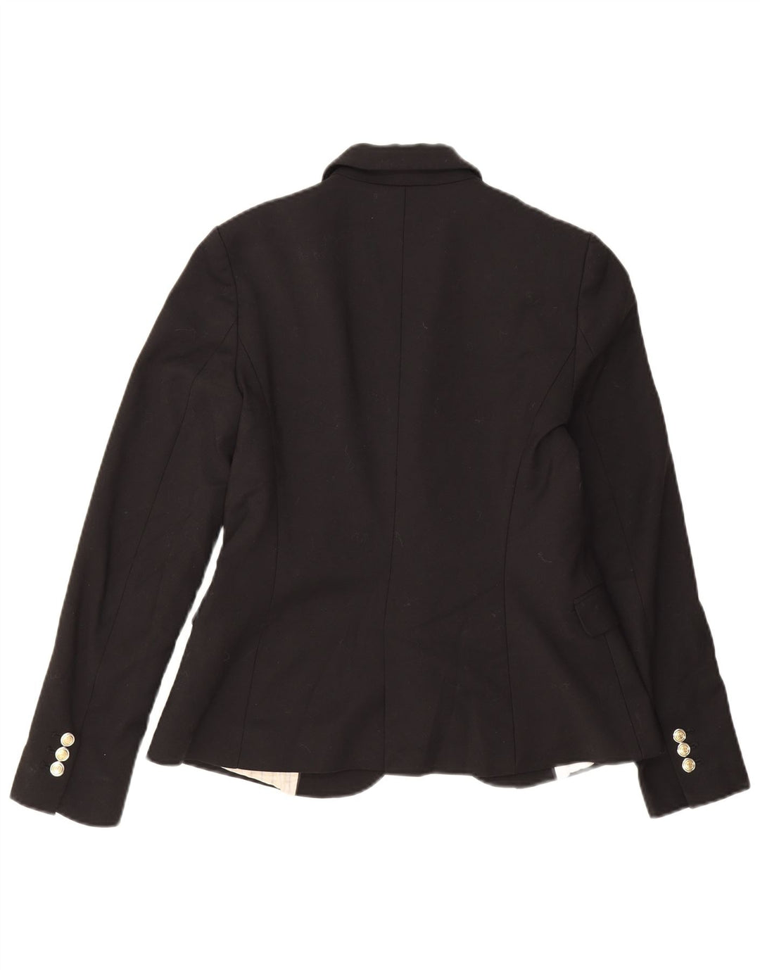 Giacca blazer da donna a 1 bottone Zara UK 12 cotone nero medio