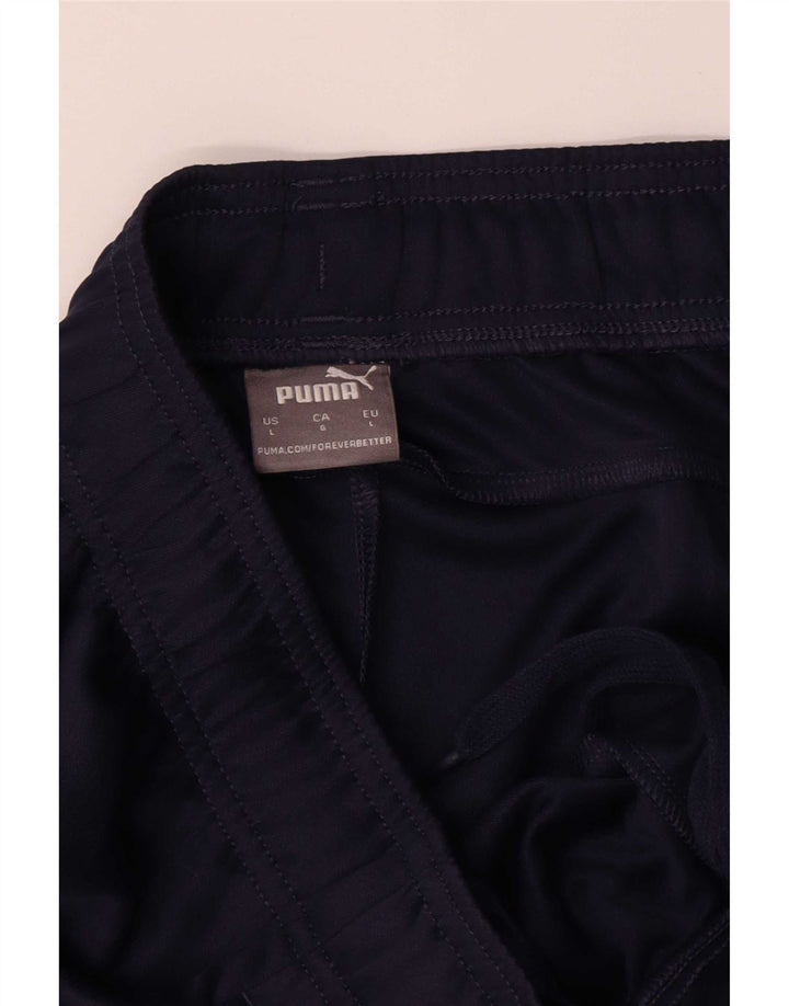Pantaloni da tuta da uomo Puma Large in poliestere blu navy