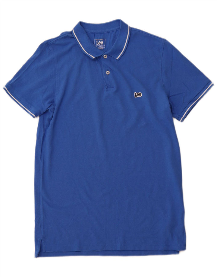 Polo LEE da uomo vestibilità regolare in cotone blu medio
