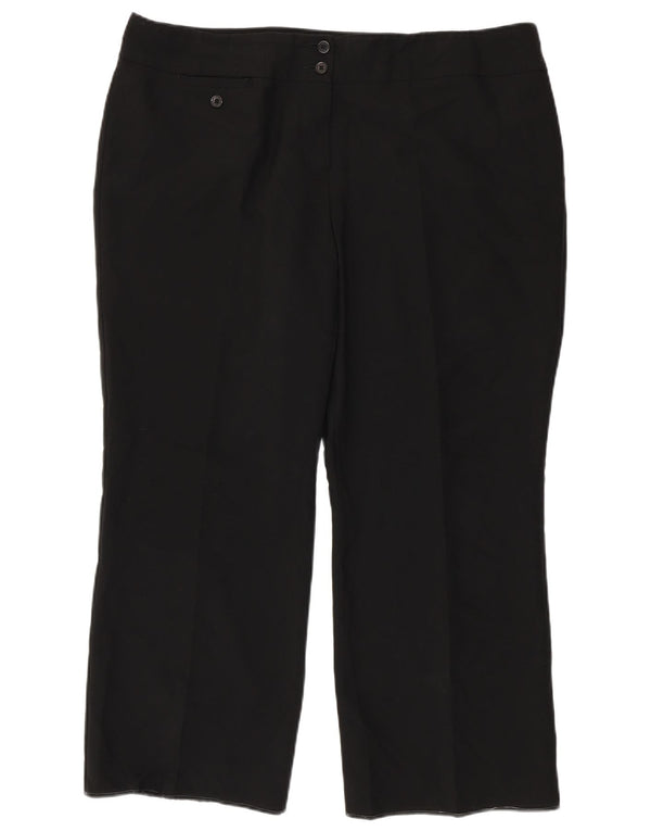 Pantaloni corti dritti da donna Marks & Spencer UK 22 3XL W42 L27 Nero