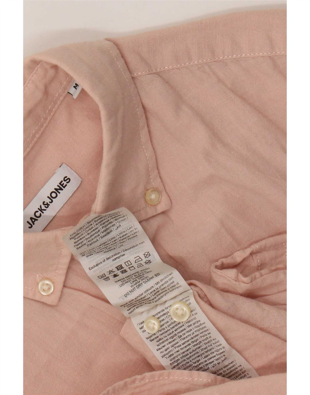 Camicia a maniche corte da uomo Jack & Jones in cotone rosa medio