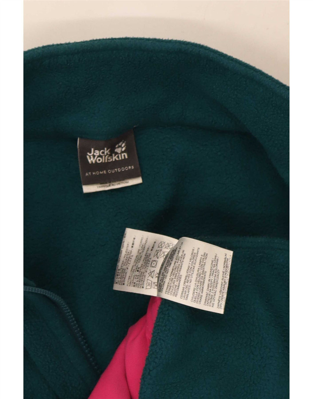 Giacca in pile foderata da donna Jack Wolfskin UK 12/14 Poliestere verde medio