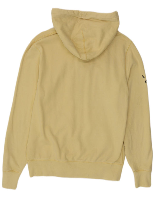 Maglione con cappuccio con zip grafica da uomo Jack Wills grande in cotone giallo