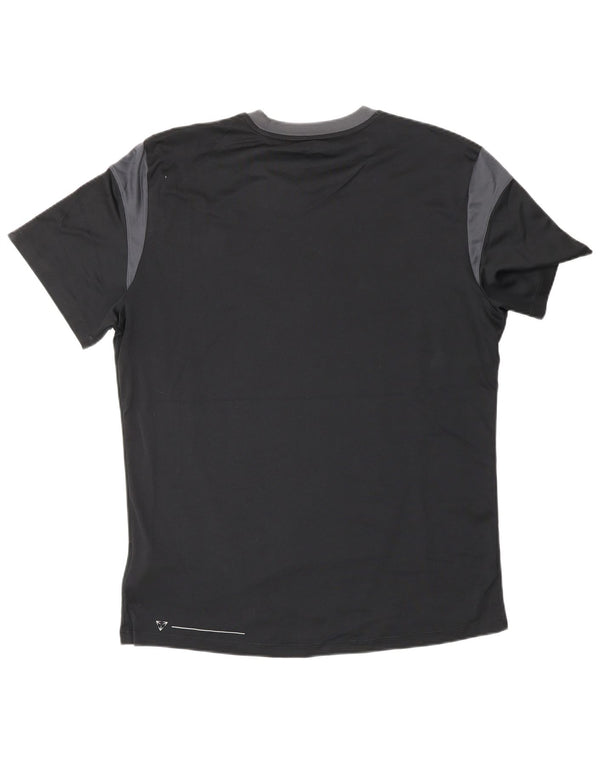 T-shirt da uomo UMBRO Top grande in poliestere color block nero