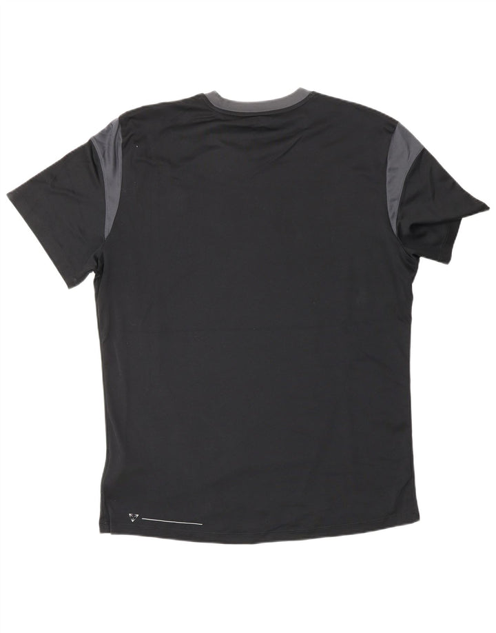 T-shirt da uomo UMBRO Top grande in poliestere color block nero