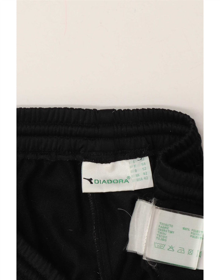 Pantaloni da tuta da uomo Diadora UK 42 Large Nero Poliestere