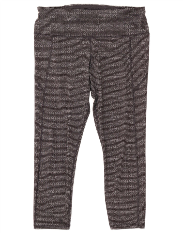 UNDER ARMOUR Leggings corti da donna slim fit UK 18 XL Grigio geometrico