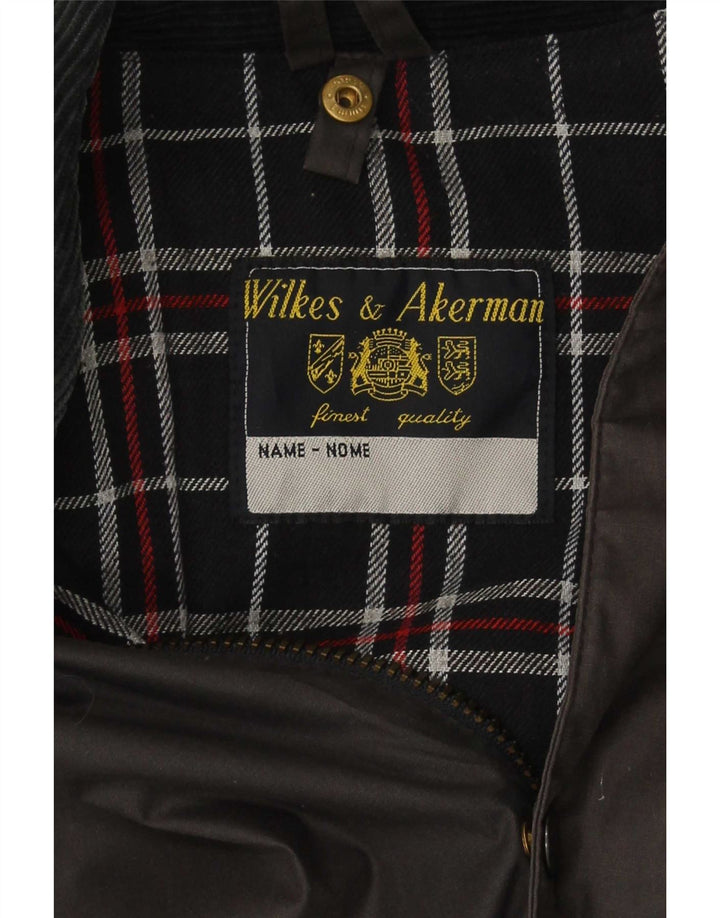 Giacca da uomo in cotone cerato Wilkes&Akerman UK 40 grande grigia