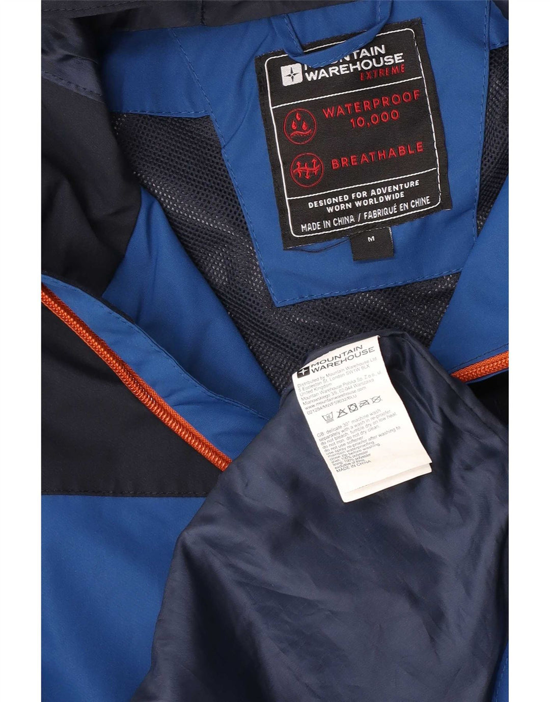 Giacca antipioggia Isoory da uomo Mountain Warehouse UK 38 Colorblock blu medio