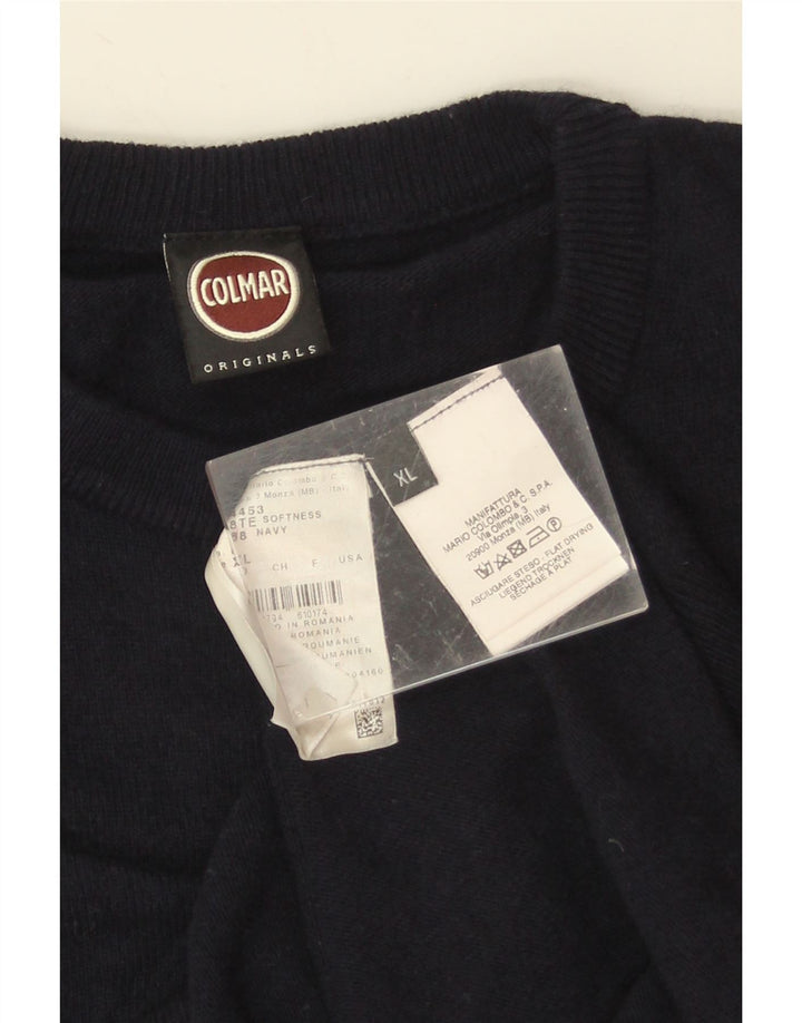 Maglione maglione girocollo da uomo Colmar XL blu navy in poliammide