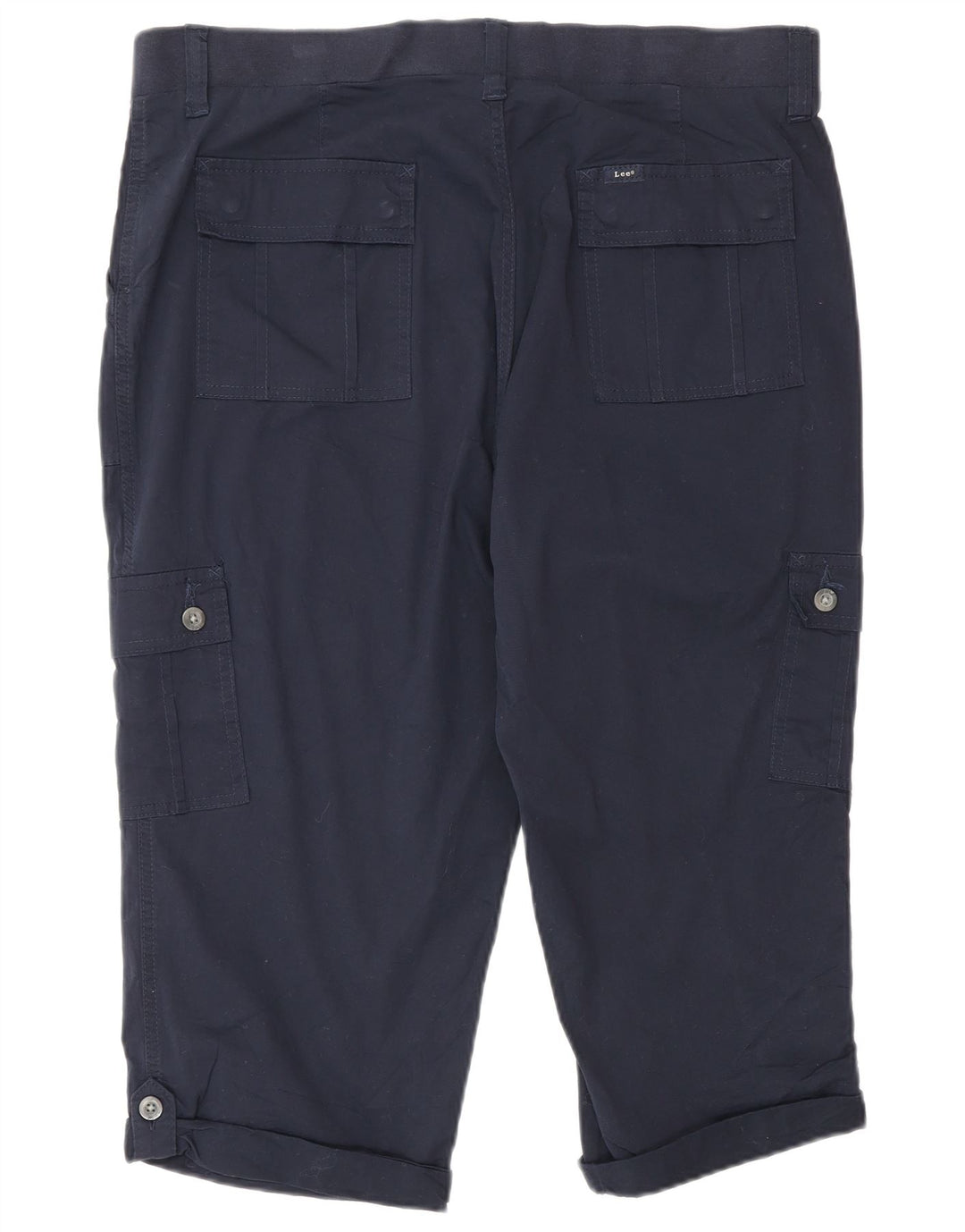 Pantaloni Capri cargo da donna Lee US 16 2XL W38 L19 Cotone blu navy