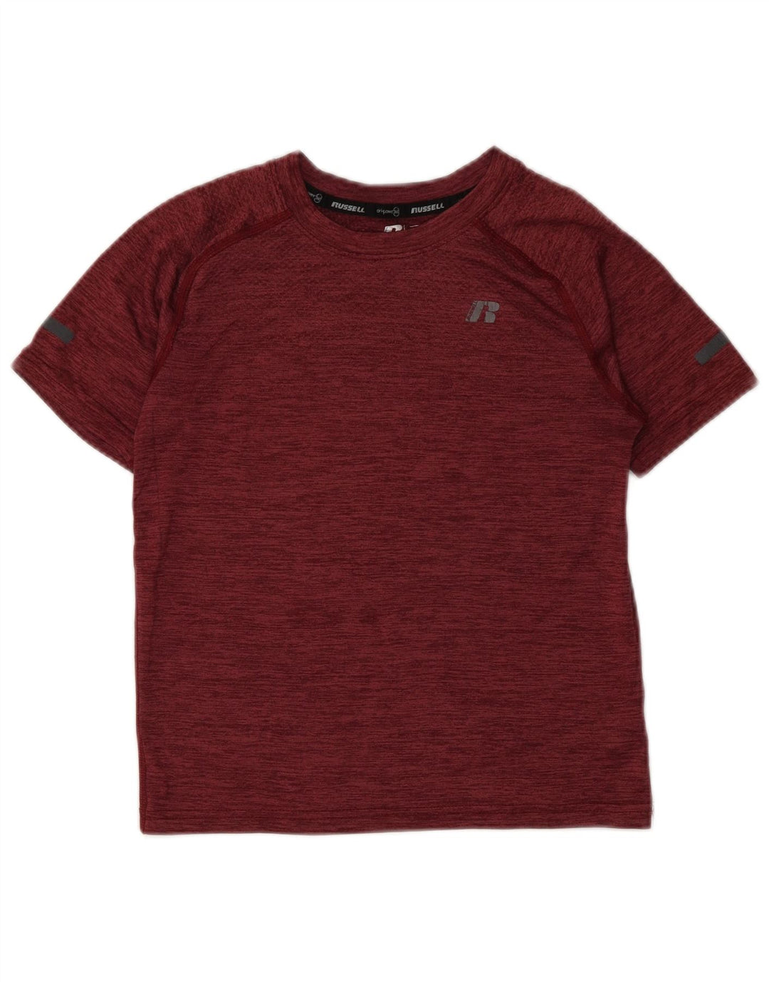T-shirt da ragazzo Russell Athletic, 7-8 anni, nylon mélange medio bordeaux