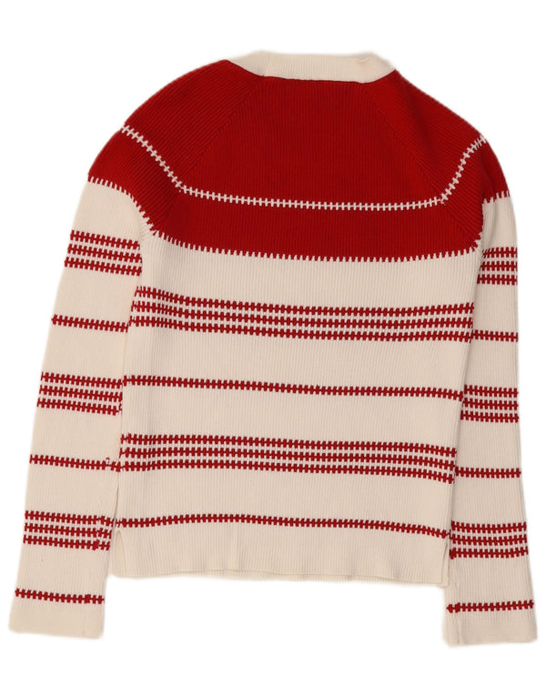 Crew Clothing Maglione da donna con scollo a barca UK 8 Small White Striped