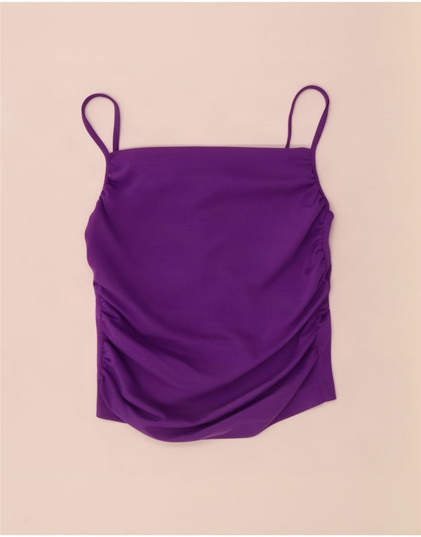 Canotta da donna Zara UK 14 grande cotone viola