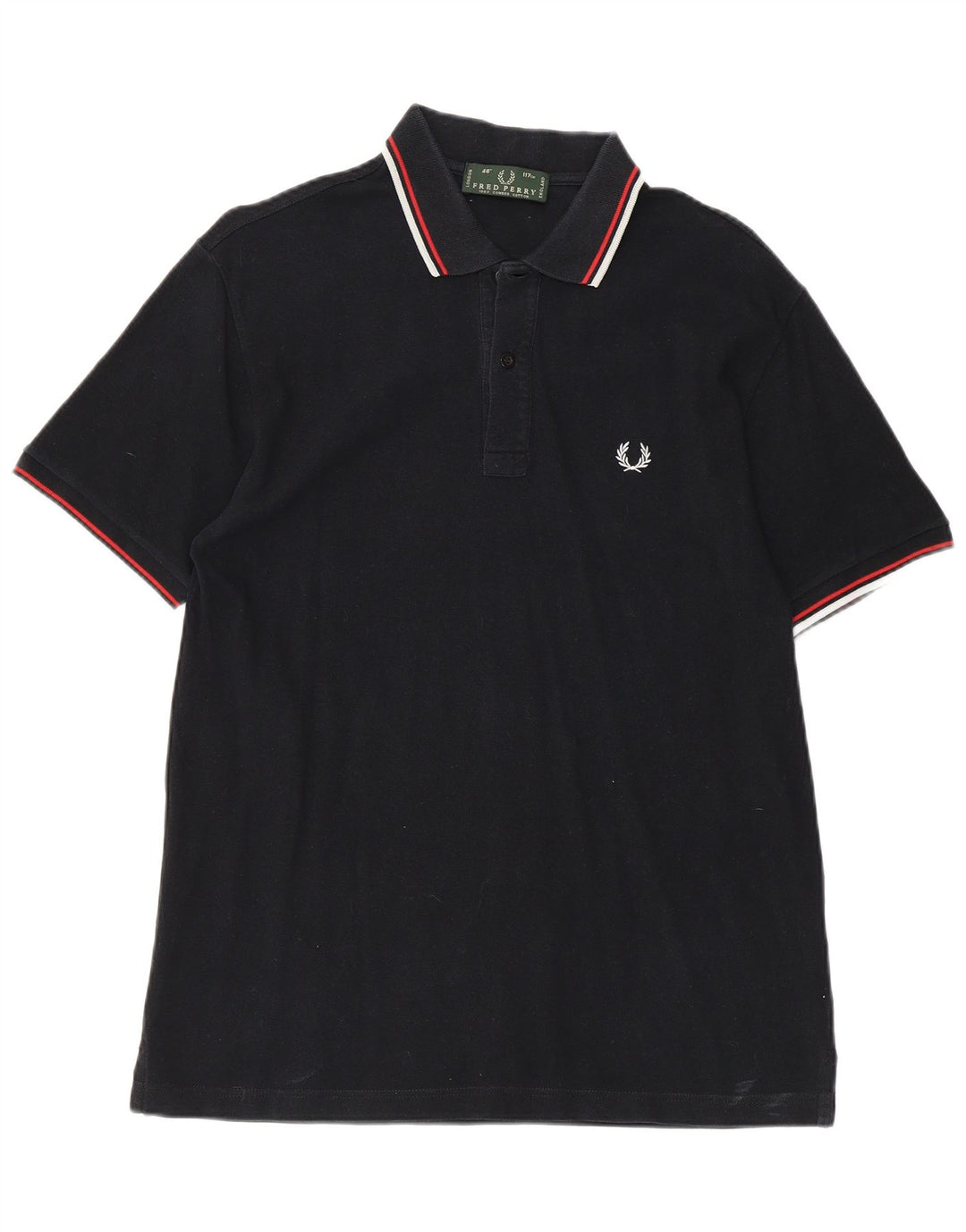 Polo da uomo Fred Perry grande in cotone nero