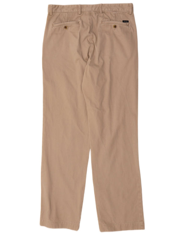 Pantaloni da abito dritti da uomo Gant W33 L34 in cotone beige