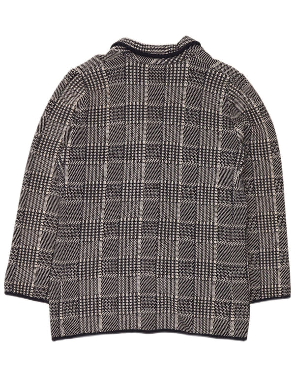 VALENTINO Giacca Donna Miss V Blazer IT 48 XL Pied De Poule Blu Navy