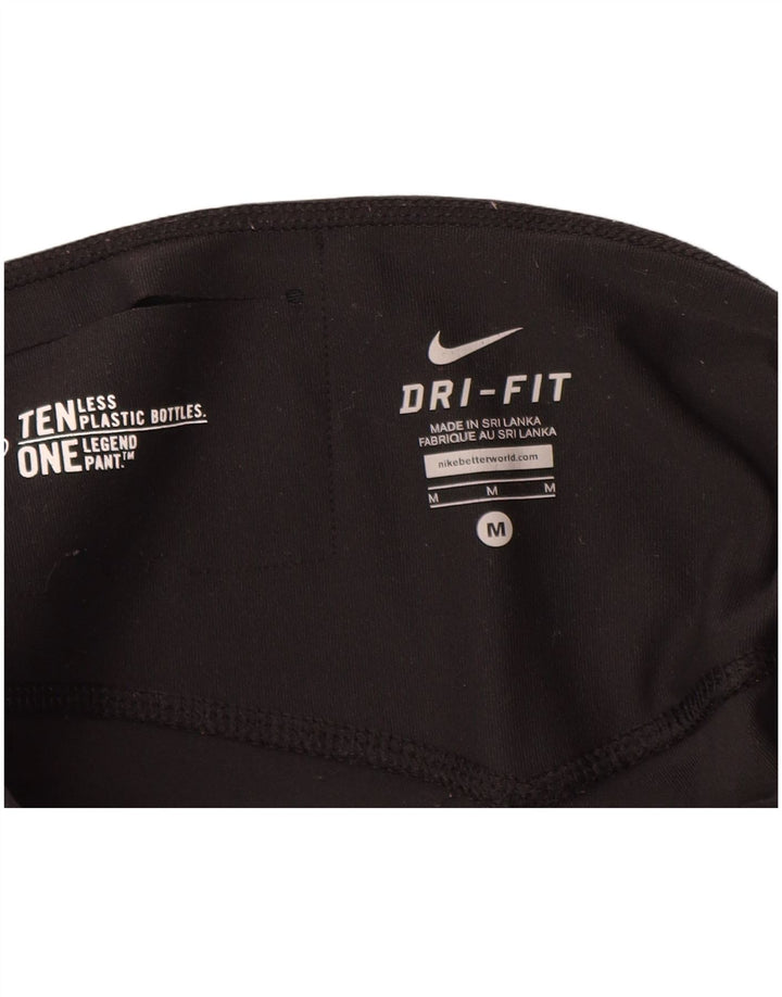 Pantaloni da tuta Nike Dri Fit da donna UK 14 Medium Nero Poliestere