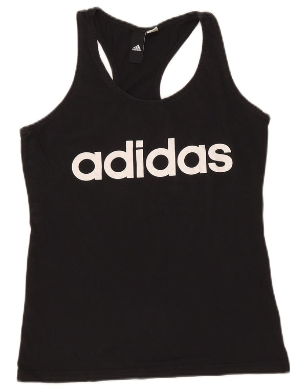 Canotta grafica da donna Adidas UK 8 piccola nera