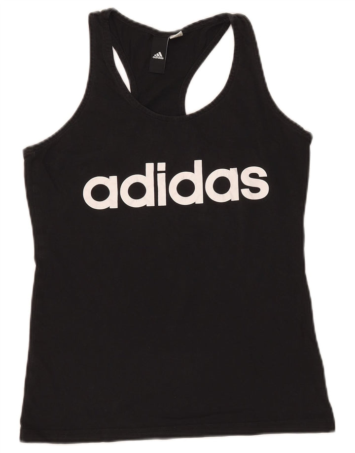 Canotta grafica da donna Adidas UK 8 piccola nera