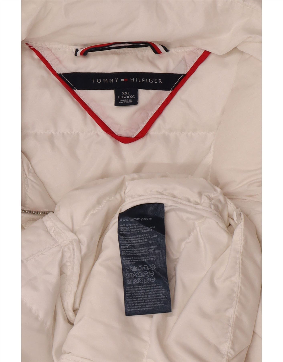 Giacca imbottita da donna Tommy Hilfiger UK 20 2XL Poliammide bianca